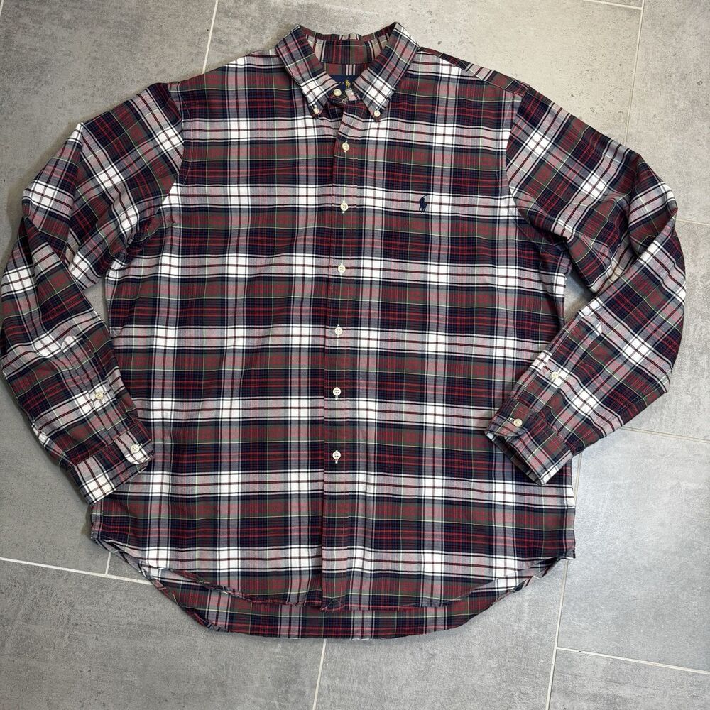 Polo Ralph Lauren Mens Classic Fit Shirt XL Plaid Long Sleeve Button Down